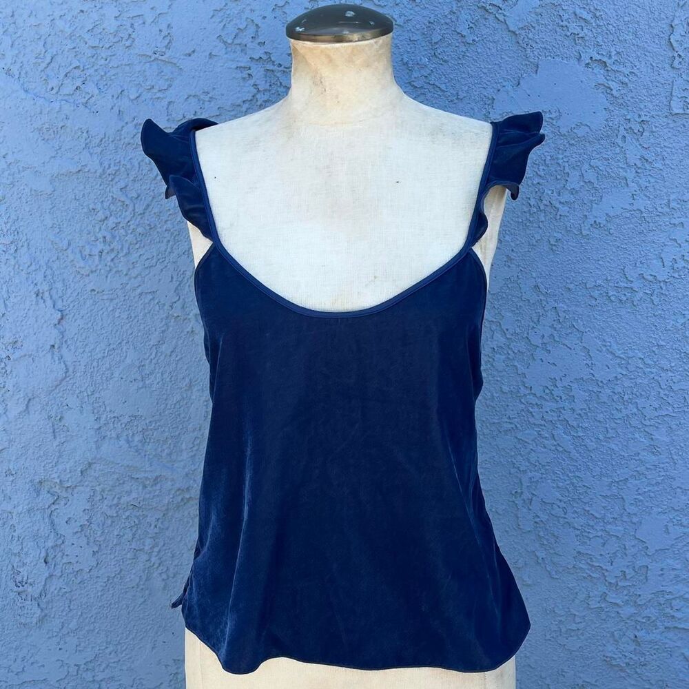 Victoria's Secret Blue Velvet Camisole XS Tank top Sexy - Picture 7 of 8